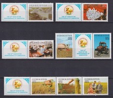 Uzbekistan 2001 Anniversary of Independence, Agricultural, Textile Industry MNH