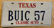 Txs Vanity Auto License Plate Buic 57 Tx Buick Special Roadmaster Caballero