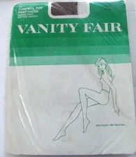 NEW SEALED Vanity Fair Control Top Pantyhose 209 Sz Medium/Tall - Beige