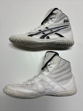 Vintage 90s Rare ASICS White And Black Rulon Gel Assault Wrestling Shoes Men 8