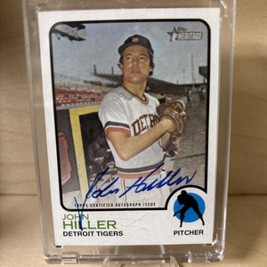 John Hiller 2022 Topps Heritage Real One On Card Auto Tigers Autograph