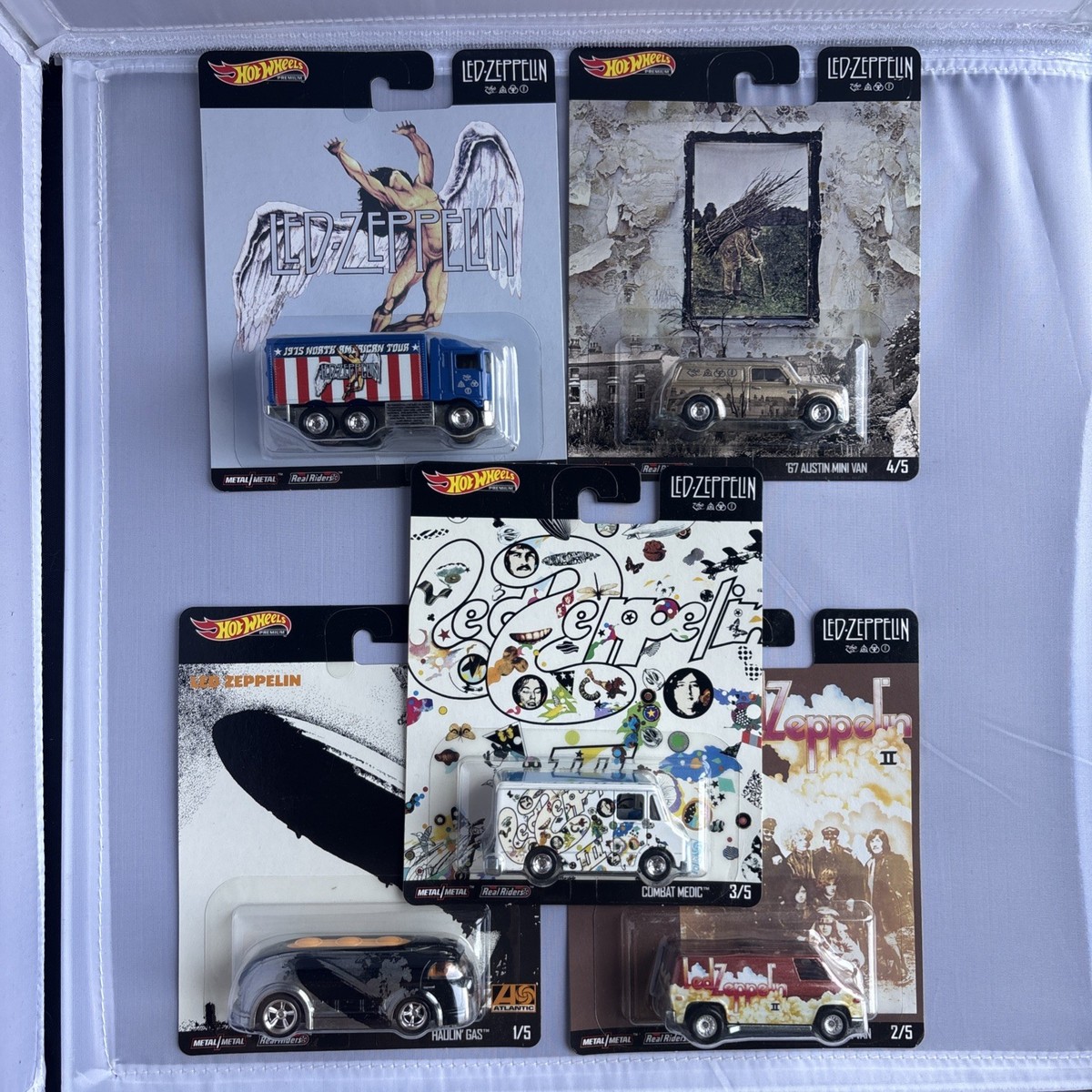 Hot Wheels LED Zeppelin Limited 5 Car Set - GJP75 for sale