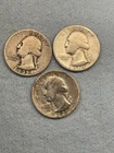 Lot of 3: 2) 1935 And 1) 1939 Washington Silver Quarter 90% Silver.