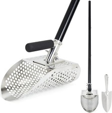 Sand Scoop for Metal Detecting, Metal Detector Scoop with Long Fiberglass Handle