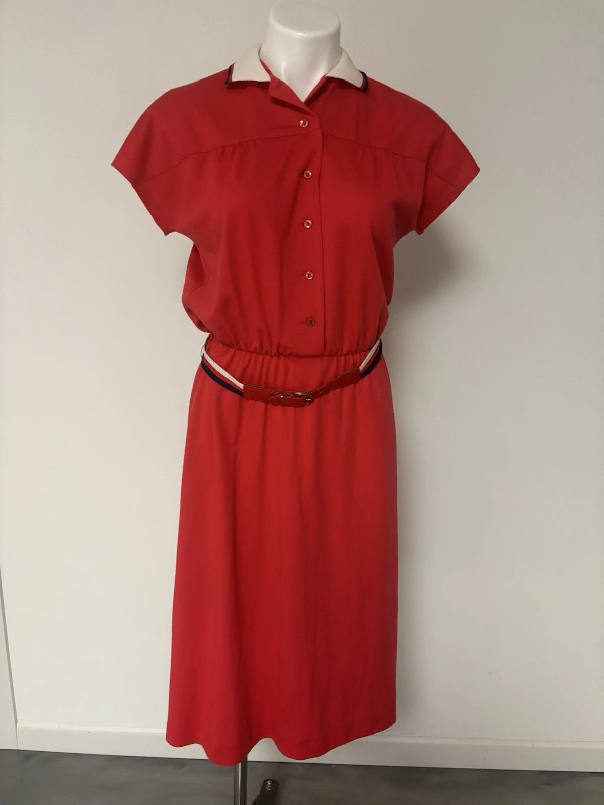 Kay Windsor Vintage “The Look You Love" dress Elastic Waist string Sz 8 Made USA