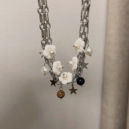 Preal Flower Charm Clavicle Chain Sweet Cool Y2k Jewelry Women Girl Valentine - Picture 6 of 8