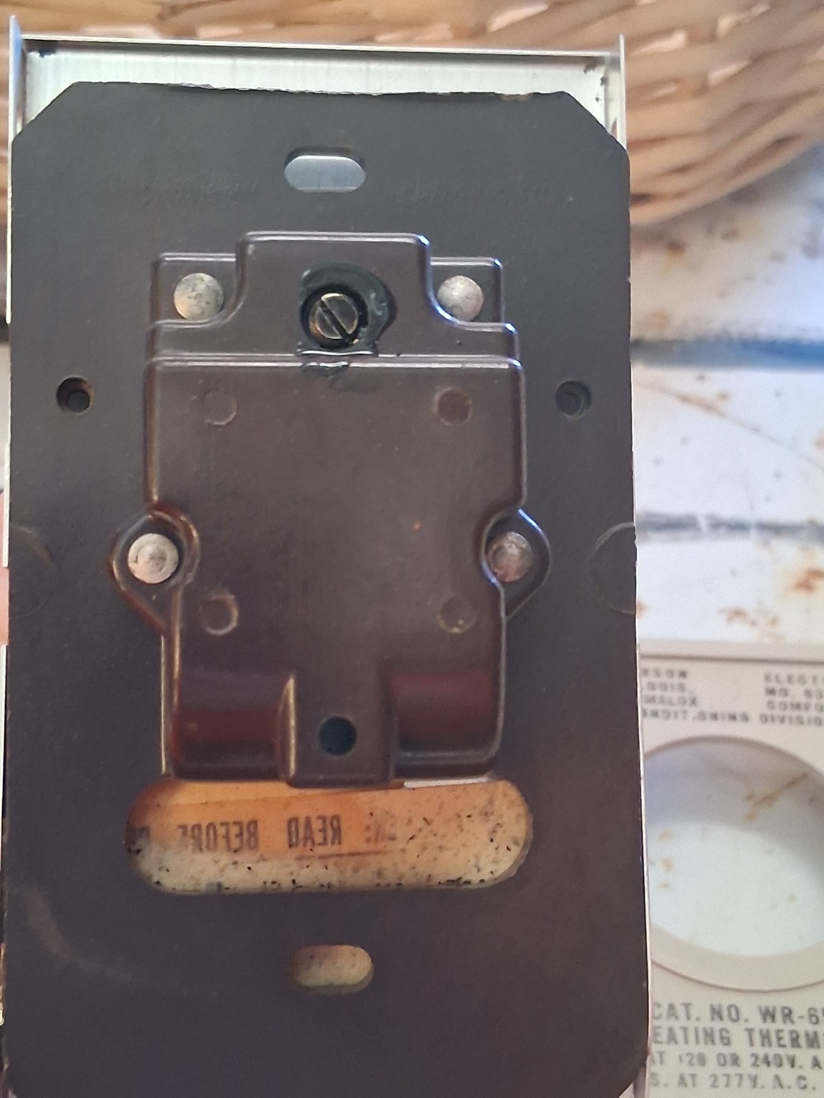 Vintage 1971 Chromalox Heating Thermostat WR-65