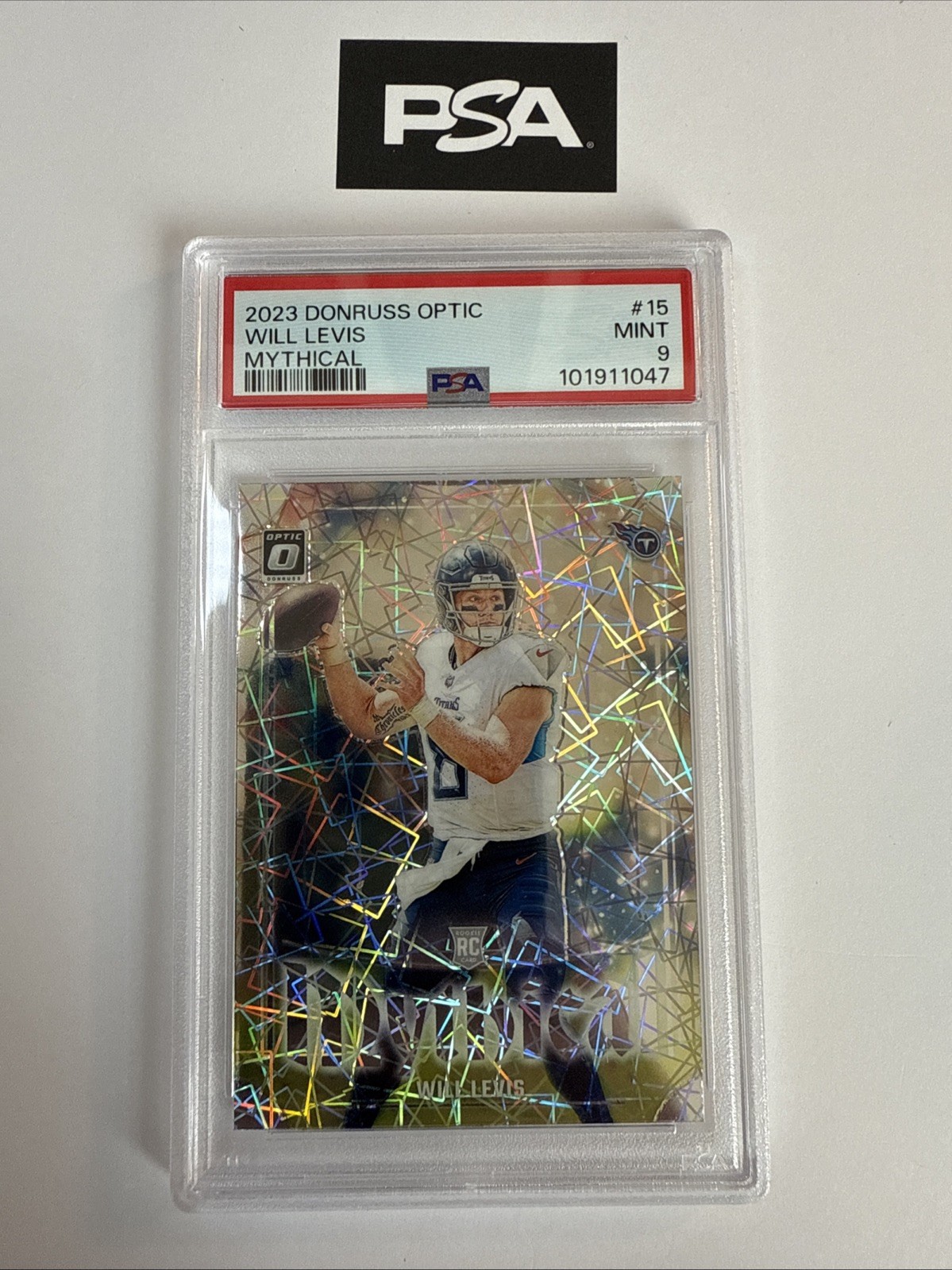 2023 PANINI DONRUSS OPTIC MYTHICAL #15 WILL LEVIS ROOKIE RC PSA 9