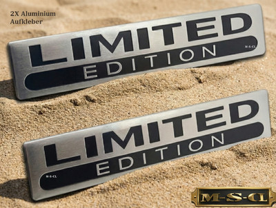 2X Limited Edition KFZ Aluminium Aufkleber Auto Sticker Logo Schriftzug Tuning