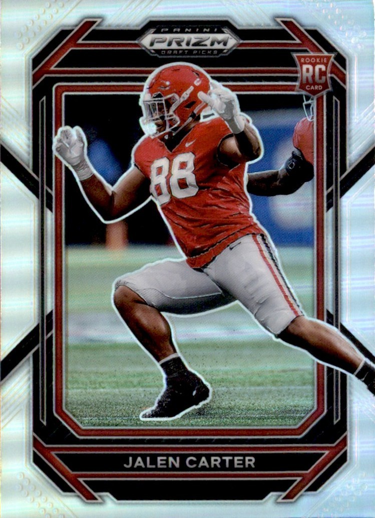 Jalen Carter 2023 Panini Prizm Draft Picks Silver Prizms RC #163 Georgia