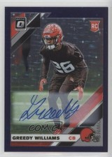 2019 Donruss Optic FOTL Purple Stars Prizm 16/50 Greedy Williams #122 Auto 0f5t