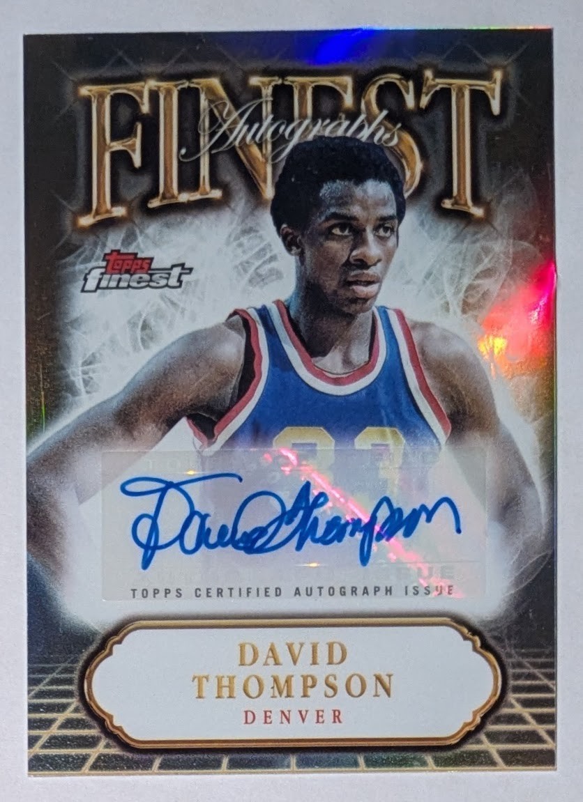 David Thompson 2024-25 Topps Finest #FA-DT Finest Autographs