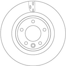 2x Bremsscheibe TRW SINGLE DF6956S für LANDROVER DISCOVERY 5 L462 RANGE ROVER 2