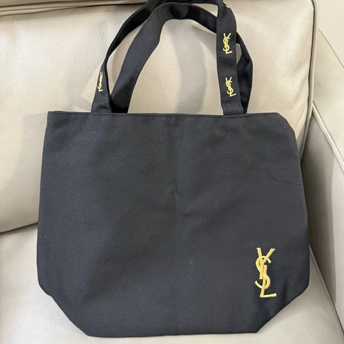 SAINT LAURENT (YSL) Borsa tote YVES SAINT LAURENT YSL logo novità cerniera a mano tela nera regalo VIP