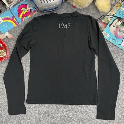 Vintage J'Adore Dior Long Sleeve Black Tee Shirt Size US 12 XL