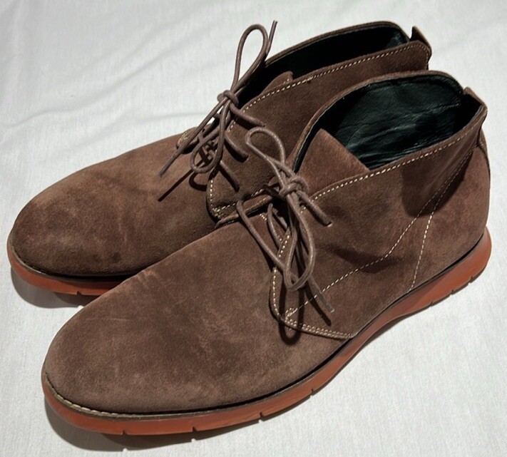 Florsheim Brown Suede Chukka Boots Mens 13 Lace Up Red Sole  display picture 3