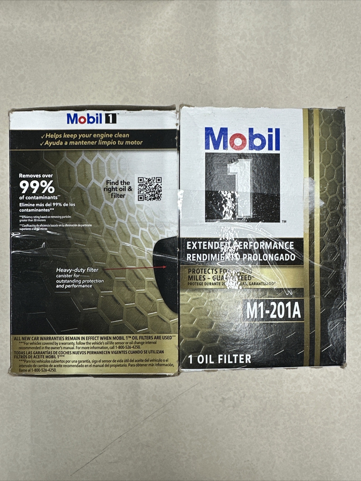 (2 Pack) Mobil 1 Extended Performance M1201A Oil Filter 20,000 Miles