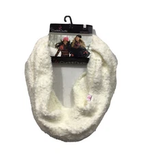 Cuddl Duds NWT Infinity Scarf Womens One Size Ivory Knit SOFT Winter Layer