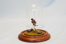 Hand Painted Plastic Figure French Napoleon Soldier 54mm w Base  Dome Waterloo