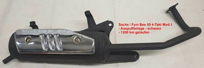 Sachs - Fym Bee - 50 - 4-Takt Mod.1 - Auspuffanlage - Schwarz - 1200 km gelaufen