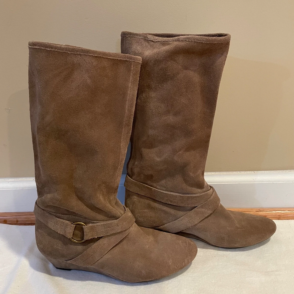 Donna karan deals wedge boots