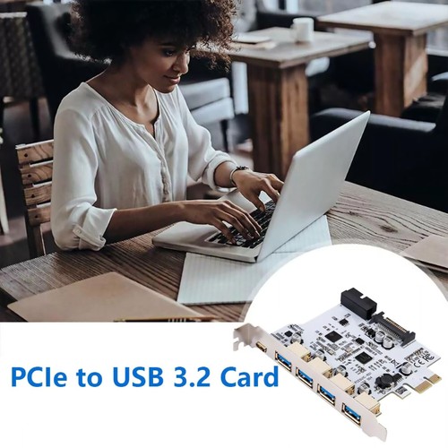 New PCIE to USB3.2 GEN1 Expansion Card 4 Port 19 Pin Type-A Type-C PCI Converter - Photo 7/11