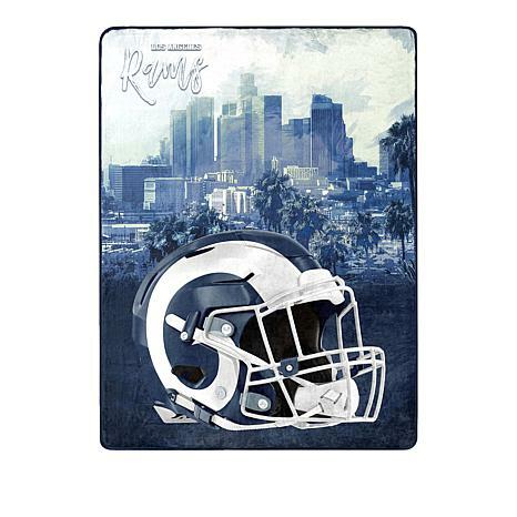NFL DENVER BRONCOS WATERCOLOR CITYSCAPE THROW BLANKET 60" X 80" New - Picture 5 of 5