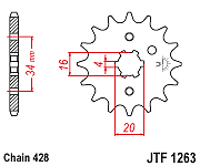 JT Front Sprocket for Kawasaki Suzuki Yamaha Motorcycles See Desc JTF1263-14 - Bild 2 von 2