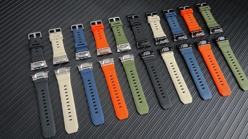 New 2024 Rugged Silicone Sport Bands for Apple Watch Ultra 2 Band 49mm 46mm 45mm - Video 1 of 1