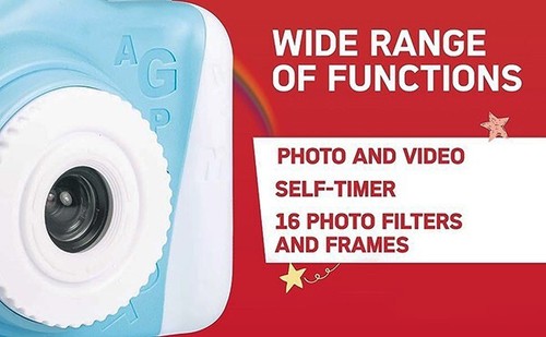 AGFA PHOTO Kids REALIKIDS Mk.2 Digital Camera in Blue for Children 3.5" LCD (UK) - Picture 16 of 24