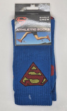 Superman Athletic Single Crew Socks Comic