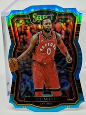 1X C.J. Miles 2017-18 SELECT Blue Die Cut Numbered #71/185 Basketball Hot 