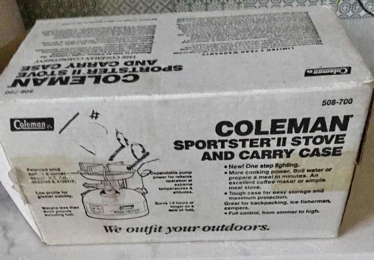 Vintage Coleman 508-700 Sportster II Single Burner Stove w Carry 