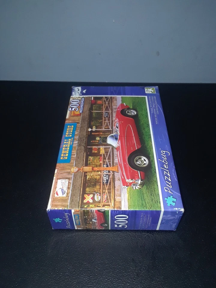 New In Box Puzzle Bug Classic Red Convertible 500 Piece Puzzle - Image 4 of 4