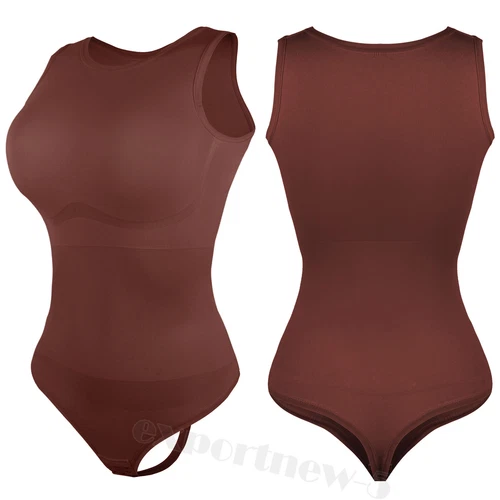 Women Seamless Body Shaper Tummy Control Slimming Shapewear Bodysuit Leotard - Picture 18 of 28