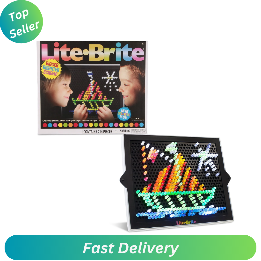 214 Pegs Magic Screen Retro Style Lite Brite Kids Toy Fun Light Bright