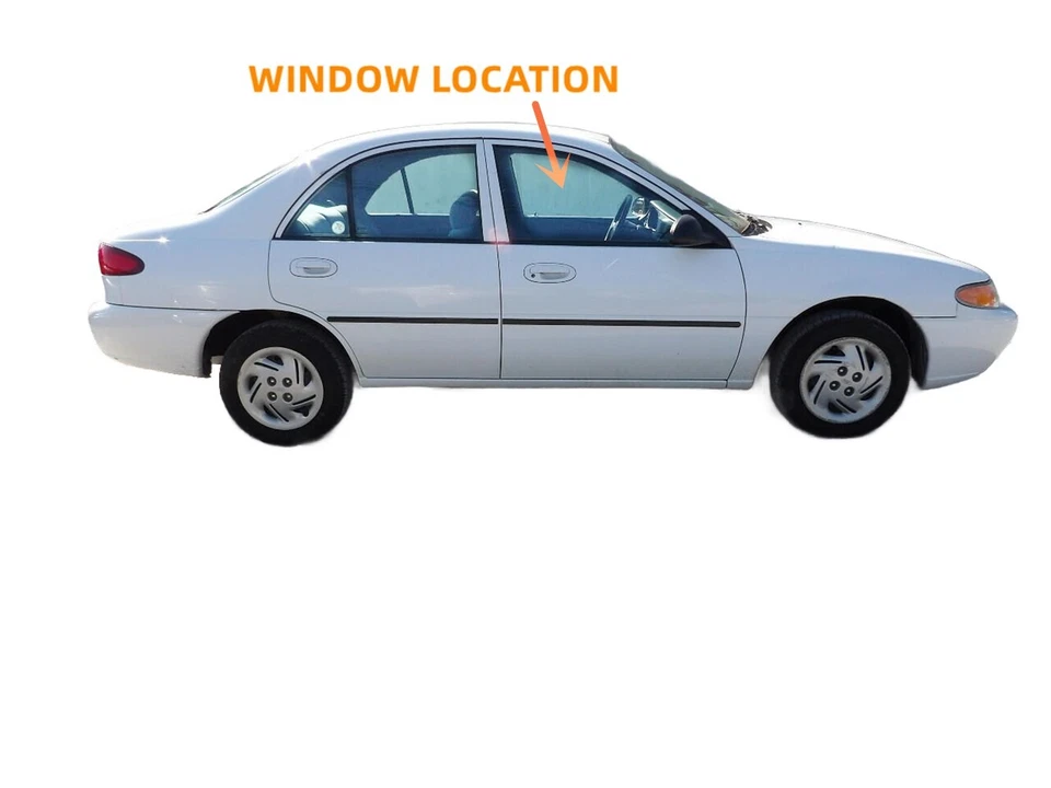 Passenger/Right Front Door Window Glass For Ford Escort/Mercury Tracer 4DR Sedan Foto 3 de 4