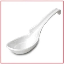 2x Plastic Wonton Soup Spoons w/Hook 062/W S-2777x2