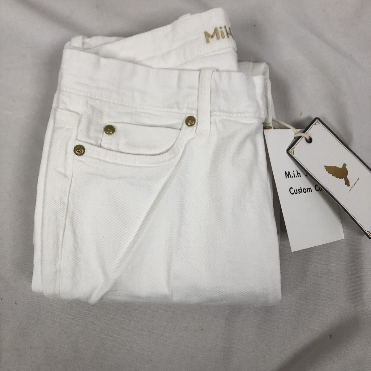Jean Femme MIH Jean Bootcut Blanc - 98% Coton, Taille M (W28), Neuf Avec étiquettes
