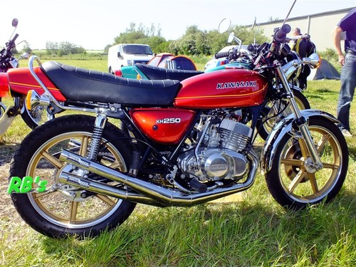 Kawasaki KH250 B2 in Wine Red Triple Decal Set - THE BEST