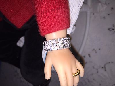 JEWELRY-3 ROW RHINESTONE BRACELET FOR MADAME ALEXANDER CISSY,REVLON,DOLLIKIN 