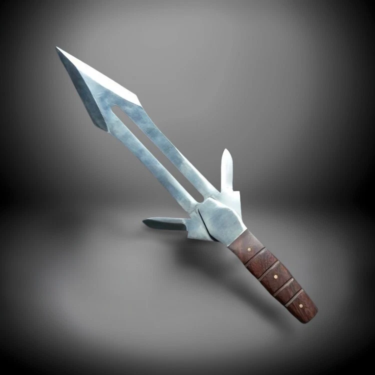 Cuchillo guerrero de acero D2 hecho a mano, cuchillo klingon Full Tang Star Trek hecho a mano Foto 3 de 4