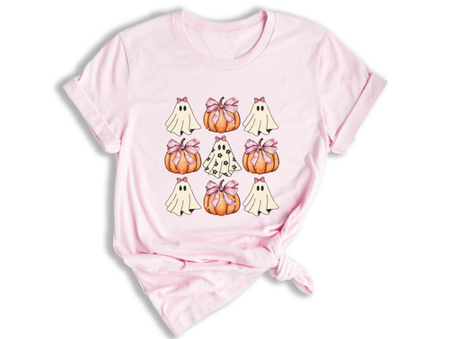 Halloween Ghost Pumpkin Shirt, Cute Halloween Shirt, Halloween Gift - Picture 4 of 14