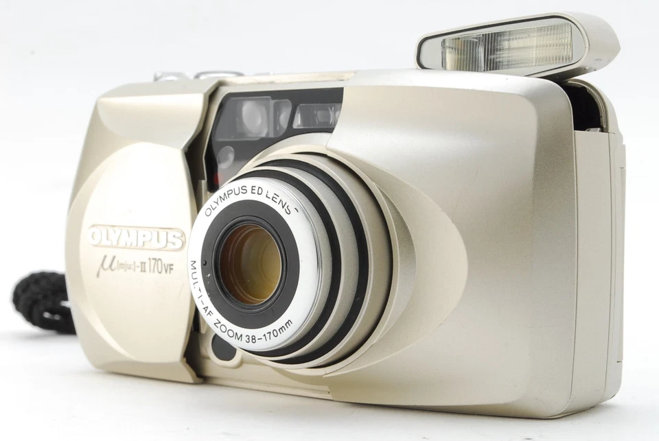 NEAR MINT w/ Strap] Olympus mju μ II 170 VF Point & Shoot Film