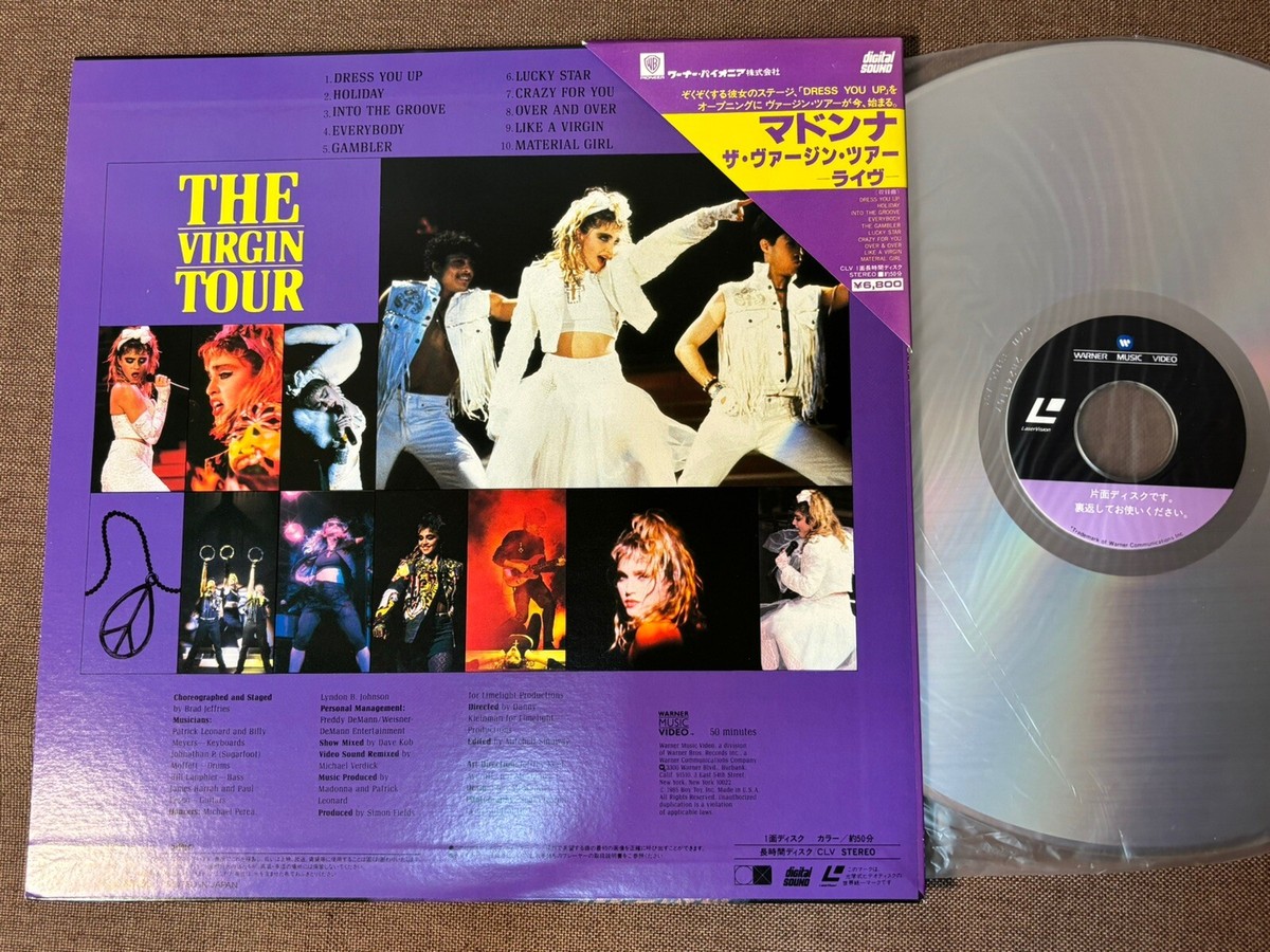 MADONNA The Virgin Tour Live JAPAN Laser Disc LD 07JL-38105 MADONNA The Virgin Tour Live JAPAN Laser Disc LD 07JL-38105