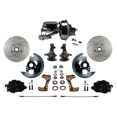 LEED Brakes -BFC1003-F6B4X Power Kit 2'' Drop with Black Powder Coated Calipers