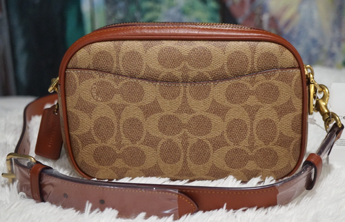 NWT Coach Willow Camera Bag In Colorblock X-Body C0695 TAN RUST Sig CC & Leather - Picture 16 of 23
