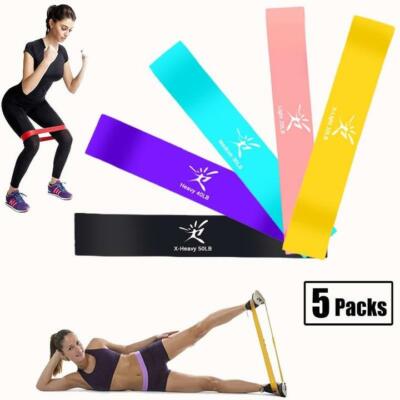 *Stretch Resistance Bands-4 Colors and Intensity Levels. Yoga, Strength*