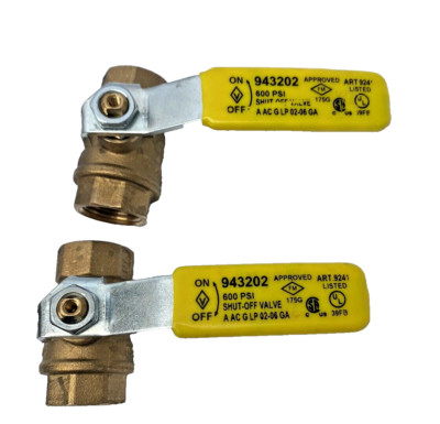 Lot Of 2,1/2'' 943202 Brass Ball Valve N/Lead Full Port G/LP Shutoff Valve 600WOG