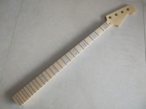 4 string 24 fret JAZZ BASS Maple guitar neck part replace block inlay ...